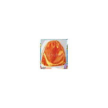 Royal Yellow Satin Drawstring Pouch For Cosmetic / Recycled