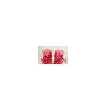3, 4, 6 Inch Metallic Festival Celebrate Home Scented Pillar Candles