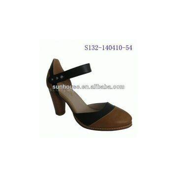 Round Toe Lady Low Heel Dress Shoes