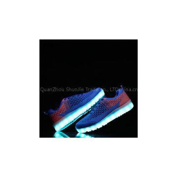 2016 Wholesales Mens High Top LED Shoes Breathable Light Up Shoes For Men