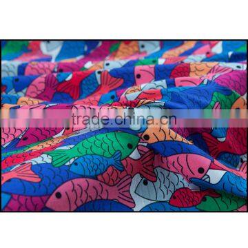 printing single knit 100% organic cotton jersey fabric