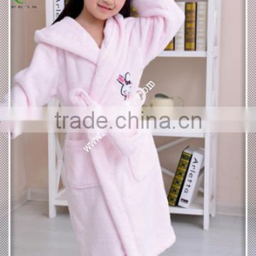 eco-friendly kids hooded bathrobe for children