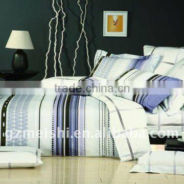 100%long stapled cotton 300T bedding set with reactive printed