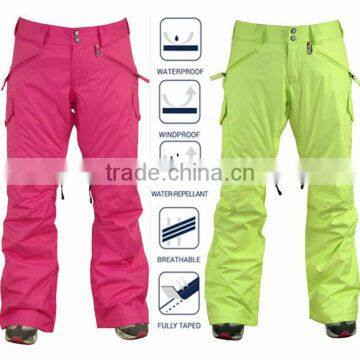 2016 Waterproof Custom Snow Pants for women