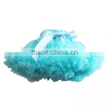 Recommend! high quality super soft fluffy newborn baby blue tutu skirt for baby girl