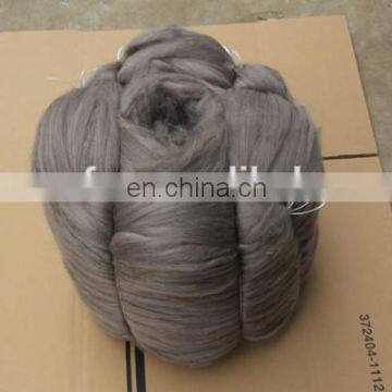 Dehaired and Combed Mongolian Cashmere Tops Brown 16.5mic/44mm photo-2