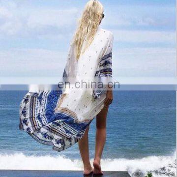 Europe And America Chiffon Printing Sandbeach Sunscreen Shawl Sandbeach Bikini Skirt