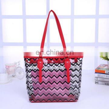 Large Capacity Candy Color Korean Clear PVC Beach Tote Bag photo-2