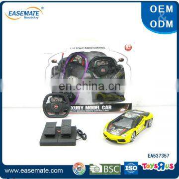 1:16 4CH rc racing car with steering wheel and foot pedal