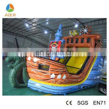 2016 inflatable pirate bouncer house with slide/ pvc bouncy castle