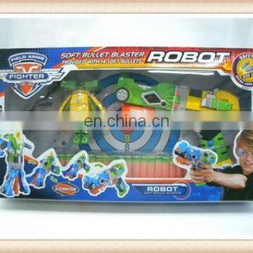 plastic eva soft bullet gun toy transformable robot toy