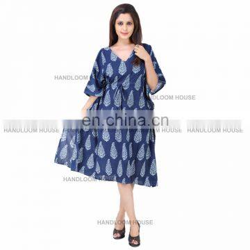 Women's new Caftan Beach Wear Long Dress Cotton Indian Casual Kaftan Plus Size