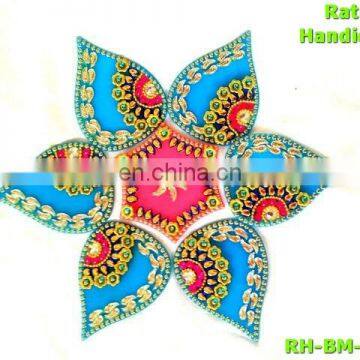 Ratna handicrafts Exclusive assemble Blue-Pink Rangoli RH-BM-R010