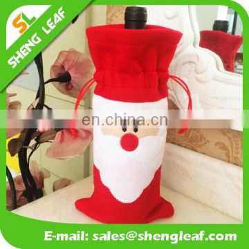 wholesale Red Wine Bottle Cover Bags Christmas Dinner Table Decoration Home Party Decors Santa Claus Christmas Supplier