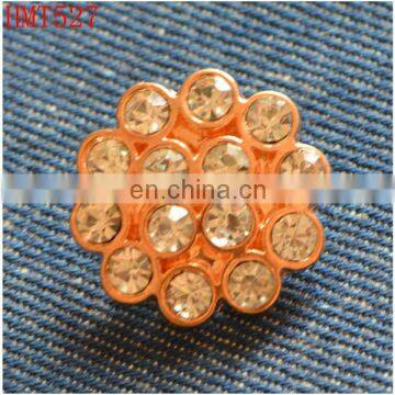 zinc alloy zamak rhinestone buttons to decorate jeans