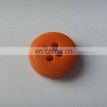 14mm 4 hole orange resin button