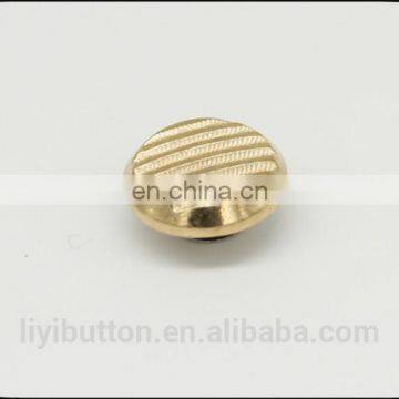 17mm decorative button, embossing logo gold metal button with best price for jeans