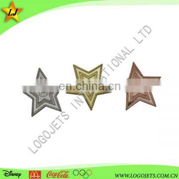 High quality custom Star shape lapel pin with customized plating