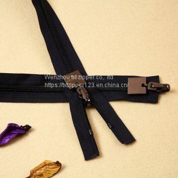 #3 #4 #5 #8 Nylon Zipper  Two Way Open End  (Metal Top And Bottom Stop)