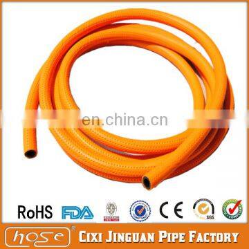 Hot Supply Nigeria JJJ Brand 10x16mm Orange PVC Propane Gas Hose, PVC Gas Hose, LPG Gas Hose With Pits On Surface