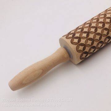 Wooden Rolling Pin,Made of Beech photo-4