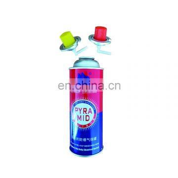 made in china aerosol canister and empty butane canister with red cap