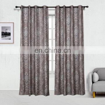 New designs 100% Polyester printed fabric curtain for living room