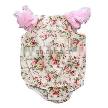 Multi color boutique wholesale infant floral romper