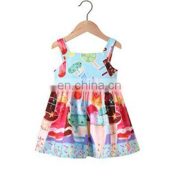 A0252# summer toddler Kids Baby Girls dress kids print dress girls clothes