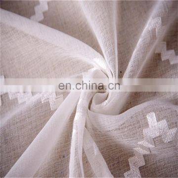 China Supplier Embroidery Sheer Curtains Ready Made Voile Curtains For Living Room, Bedroom photo-6