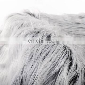 High Quality Grey Peacocks Feather Imitation Faux Fur Throw Pillows Breathable Soft Real Peacock Fur Pillows photo-6