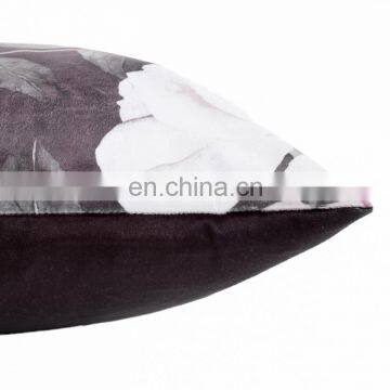 2019 Amazon Top Seller New Design Peony Flower Printed Black Cushion Cover Pillowcase photo-5