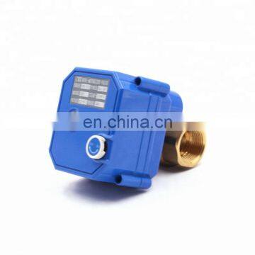 3-way T flow DC12V 3/4" Brass motor driver valve