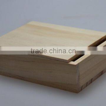 Custom logo and color sliding lid solid pine wooden pencil box,small wood pencil packing box