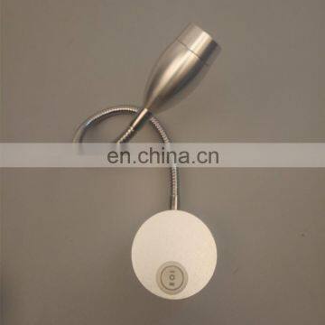 Modern simple hotel headboard reading lamp gooseneck led wall light