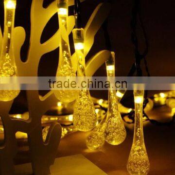 Solar Christmas Lights Water Drop Solar Fairy String Lights Waterproof Decoration HNL213S