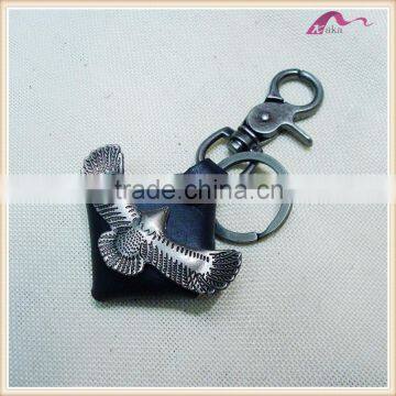 Specialized Custom Hign Quality Metal Eagle Leather Keychains For Men