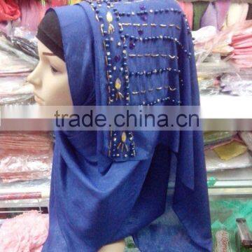 PR015 Popular handmade beading superb muslim scarf