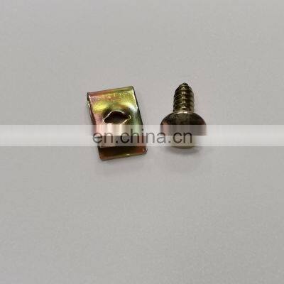 Hot Sale Retainer Self-tapping Nickel Fastener Brass Zinc Plated Spring Stainless Steel 304 U Clip Nut With Screw Fit
