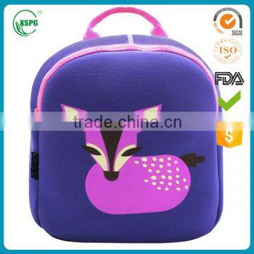 Custom made neoprene lunch bag cartoon printed carrier bag