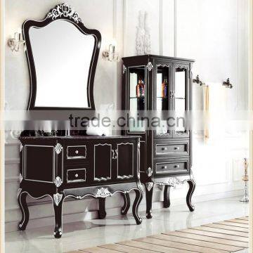 luxury solid wood bathroom cabinet for home and hotel