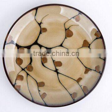 16-piece Reactive Glaze Stoneware Dinnerware Set With Painted Buds photo-3