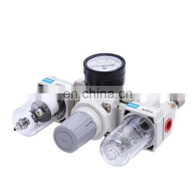 AC3000-03 G3/8 Different Pressure Drain Air Source Treatment Filter Regulator Lubricator Pneumatic FRL Three Unit