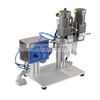 YTK-6100 Semi Automatic Desktop Spray Pump Cap Pneumatic Screw Perfume Bottle Capping Machine