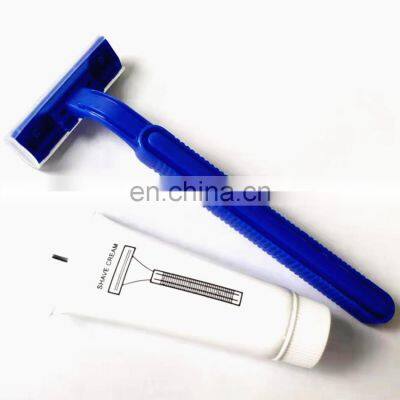 Shaving kit disposable razor and shaving cream hotel travel airline