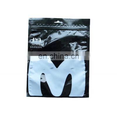 manufacturer clear bag pet self-supporting plastic bag perforated zipper wholesale custom printing dog food bag