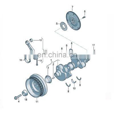 BBmart Auto Parts Crankshaft Bearing for Audi Q5 Q7 Q8 OE 06M105561RGLB Factory Low Price