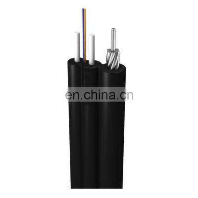 MT-1091-2  Outdoor 1core 2core 4core GJYXFCH FTTH G652D G657A1 G657A2 FRP fiber optic optical drop Cable  with Steel messenger