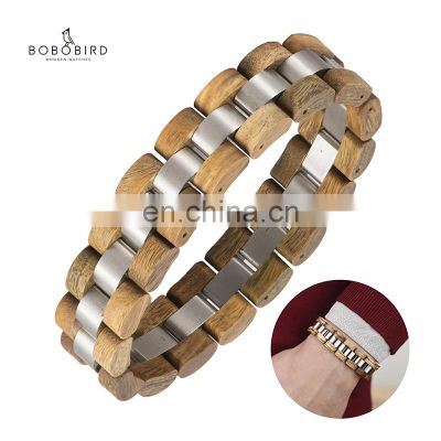 BOBO BIRD Brand Wood Bracelet Wrist Fashion Ladies Bracelets OEM Customize Gift in Wooden Box Dropshipping