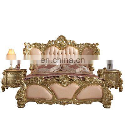 luxurious italian royal furniture antique baroque gold king bed bedroom sets